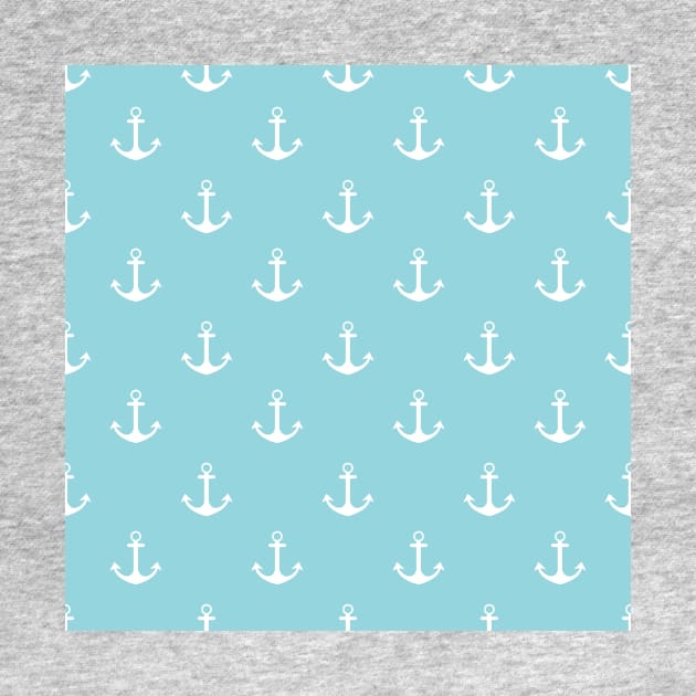 Blue Nautical Anchor Print by NewburyBoutique